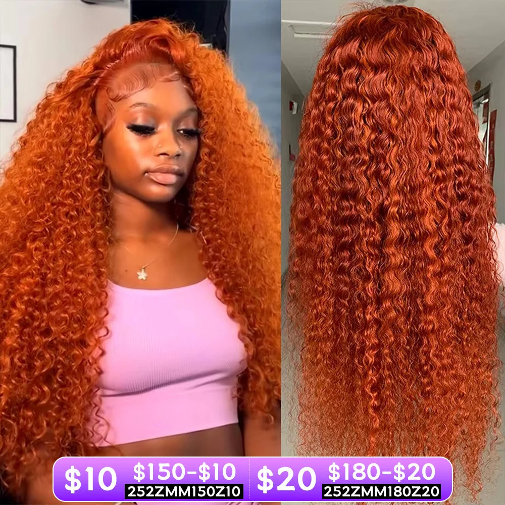 Vibrant Ginger Water Wave Lace Frontal Wig™