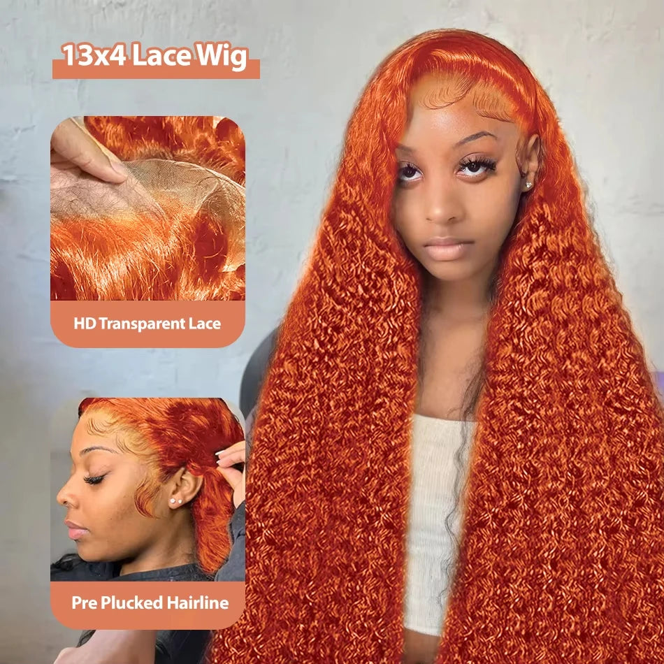 Vibrant Ginger Water Wave Lace Frontal Wig™