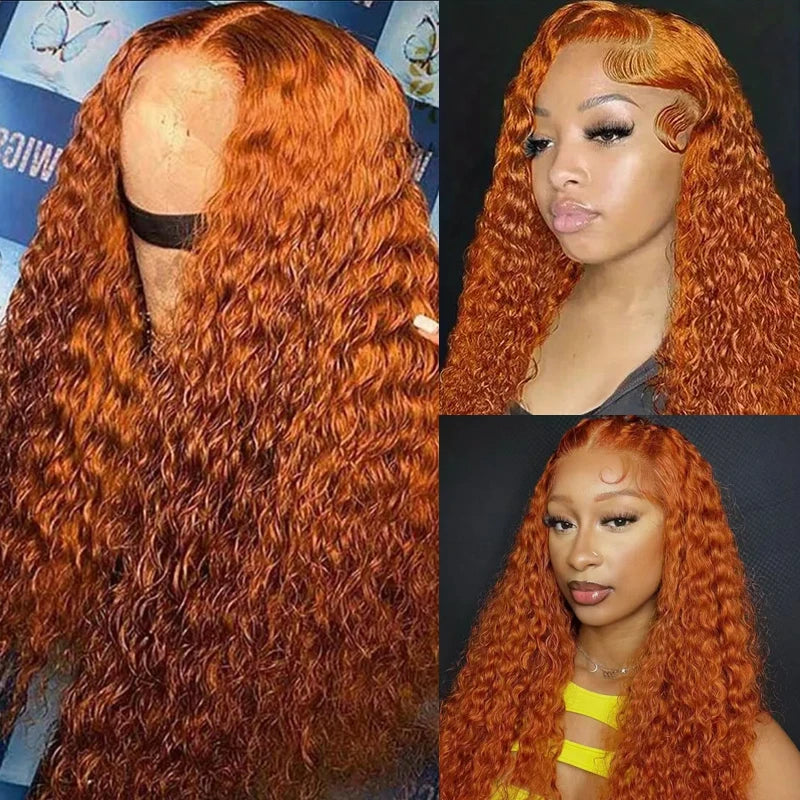 Vibrant Ginger Water Wave Lace Frontal Wig™