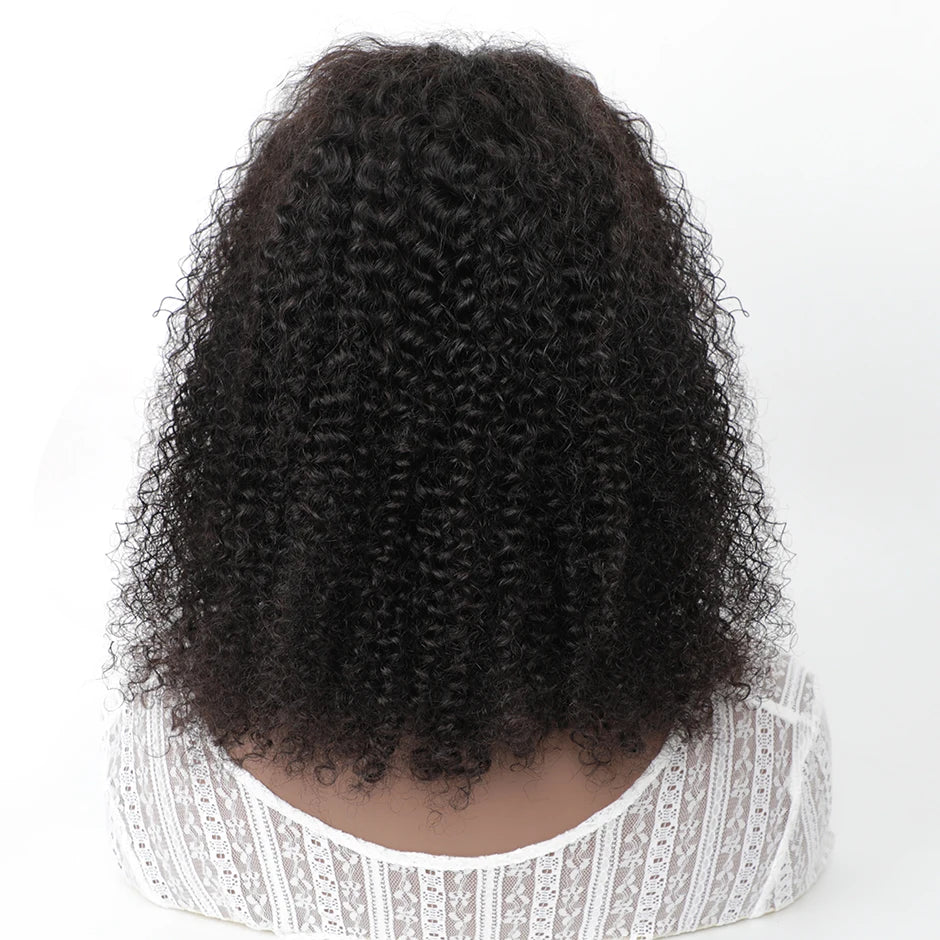 Indian Kinky Curly Short Bob Ready To Go Glueless Wig  7x5