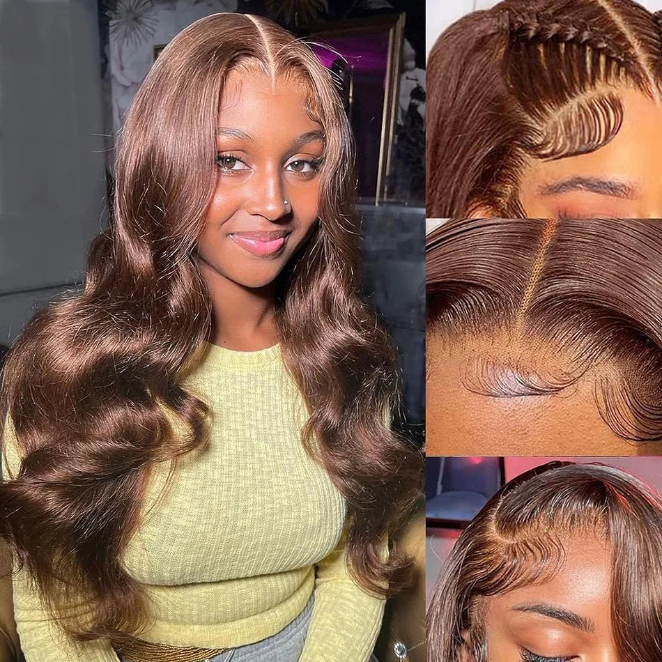 Chocolate Brown Body Wave Lace Front Wig