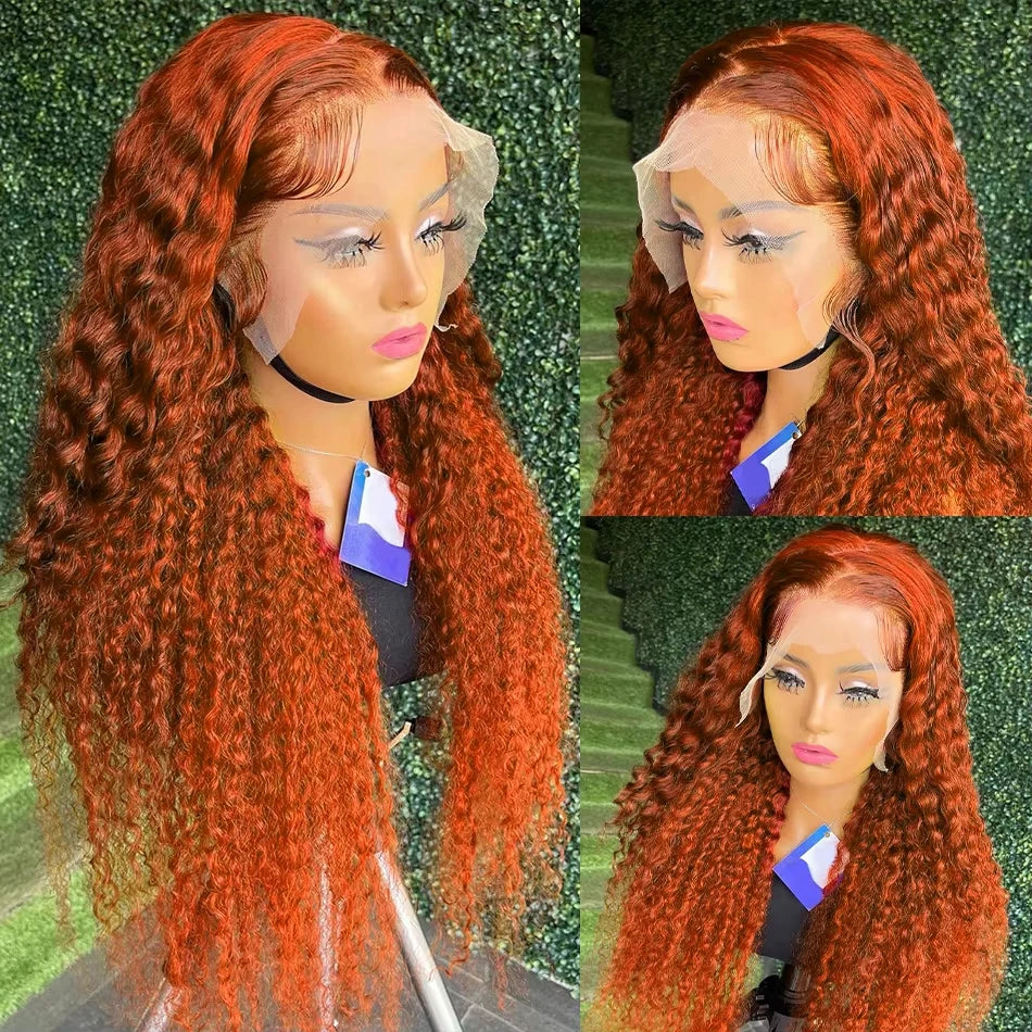 Vibrant Ginger Water Wave Lace Frontal Wig™