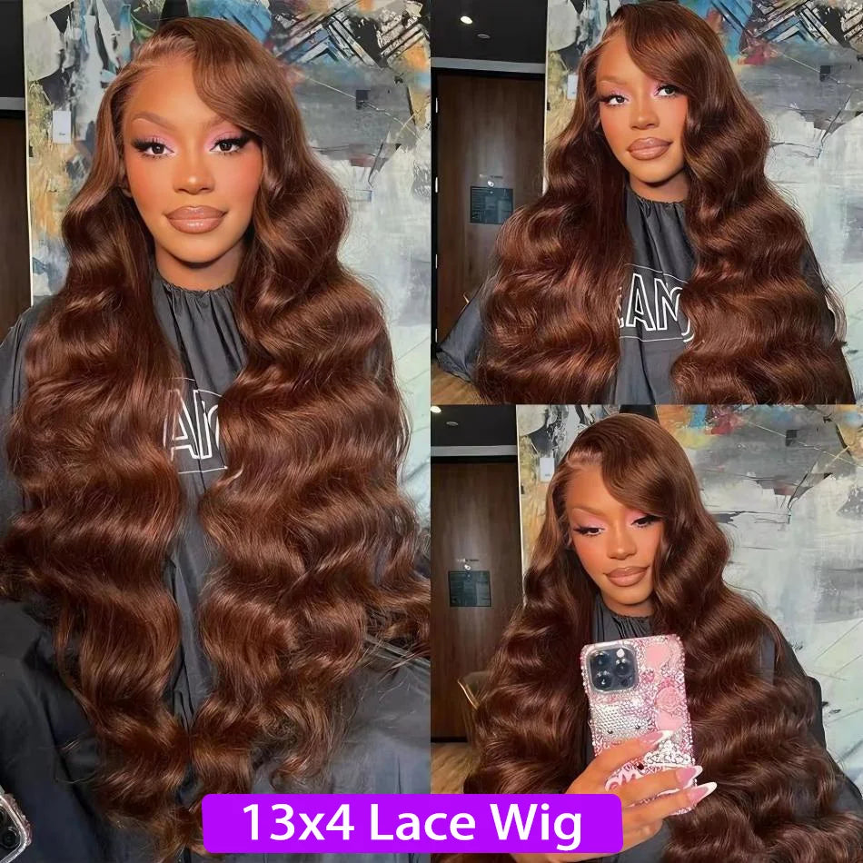 Chocolate Brown Body Wave Lace Front Wig