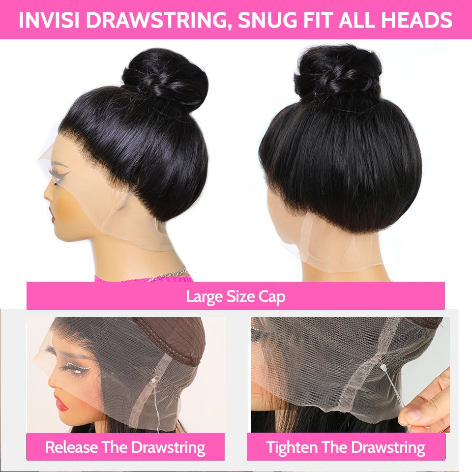 360 Glueless Wig Human Hair Ready To Wear Straight