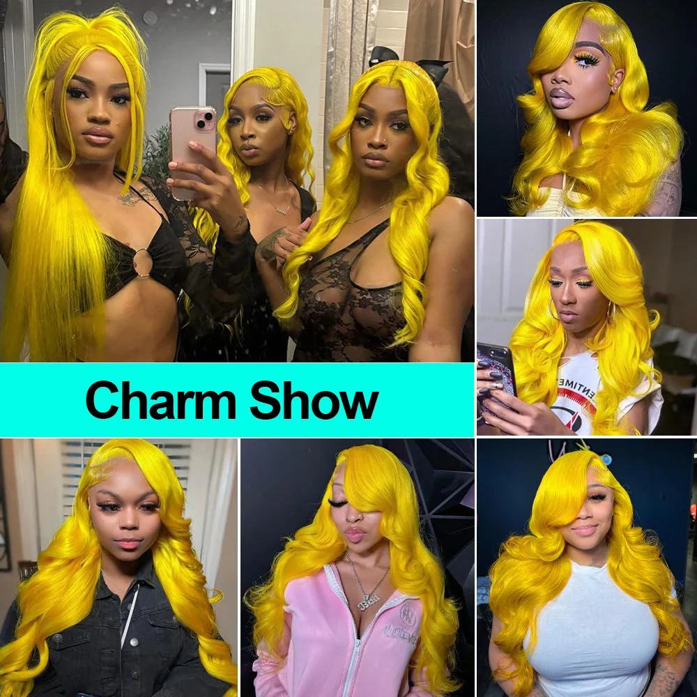 Lemon Glow Body Wave Lace Front Wig